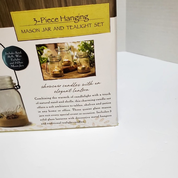 Apothecary & Company 3-Piece Hanging Mason Jar and Tealight Set Holiday Decor - Picture 2 of 10